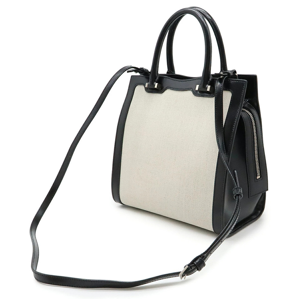 Saint Laurent Bag Uptown 2way Canvas YSL Shoulder PARIS Black